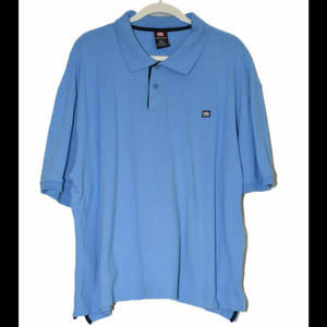 Ecko Unlimited Mens Blue Polo Shirt Collared Buttons Side Slits Short Sleeve 2XL